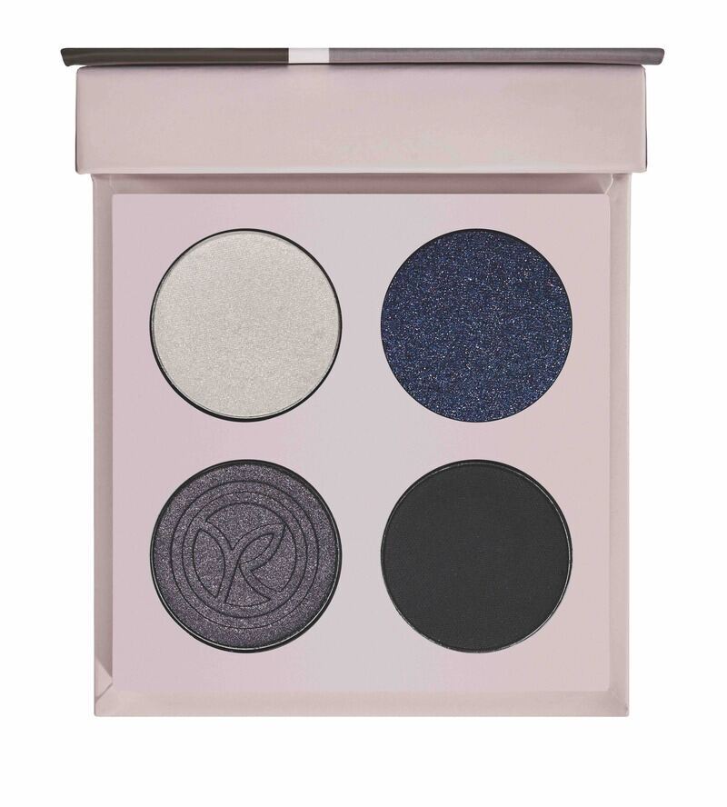 Palette ombretti blu nero bianco e marrone