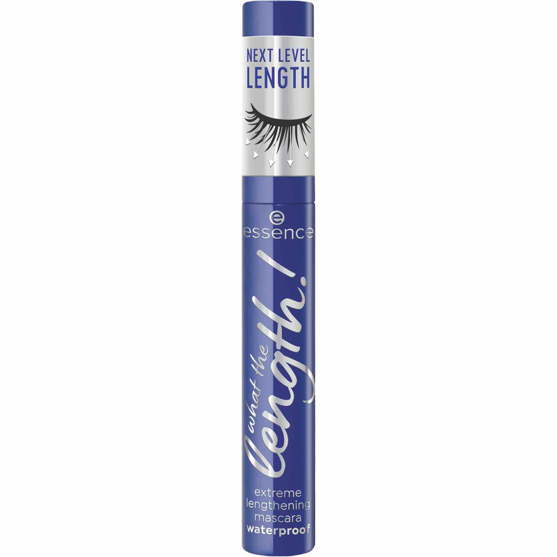 mascara blu con disegno ciglia