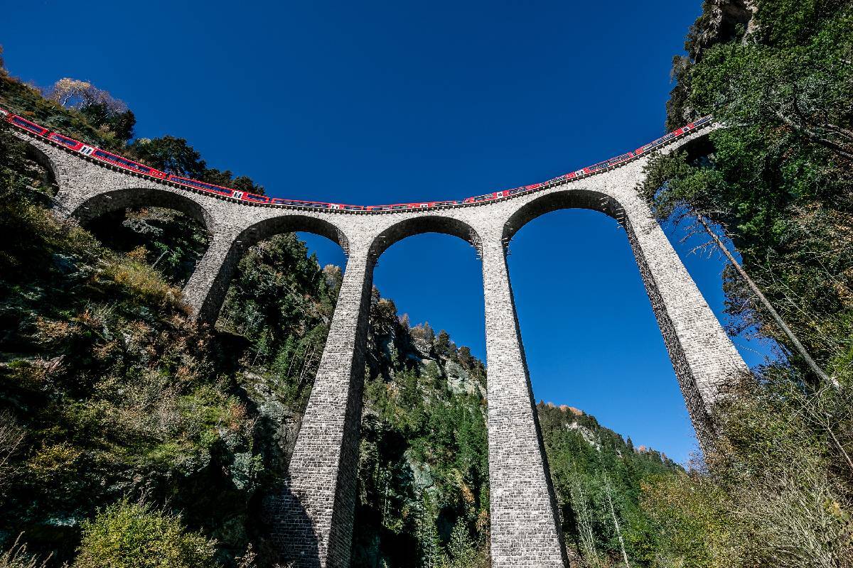 il Viadotto Landwasser, 65 metri d’altezza, vicino a Filisur