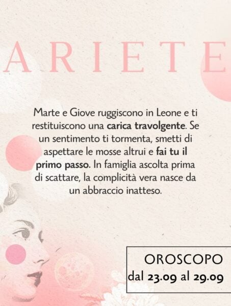 ✨ Meno difese, più cuore aperto. Dal 23…
