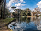I giardini di villa Borghese a Roma, una delle location della fiction L’allieva.